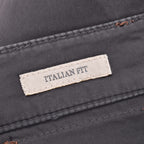 Gray Cotton Casual Pants