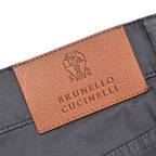 Gray Cotton Casual Pants