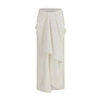 White Wool Oves Aries Long Skirt