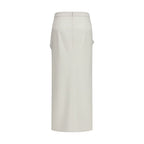 White Wool Oves Aries Long Skirt