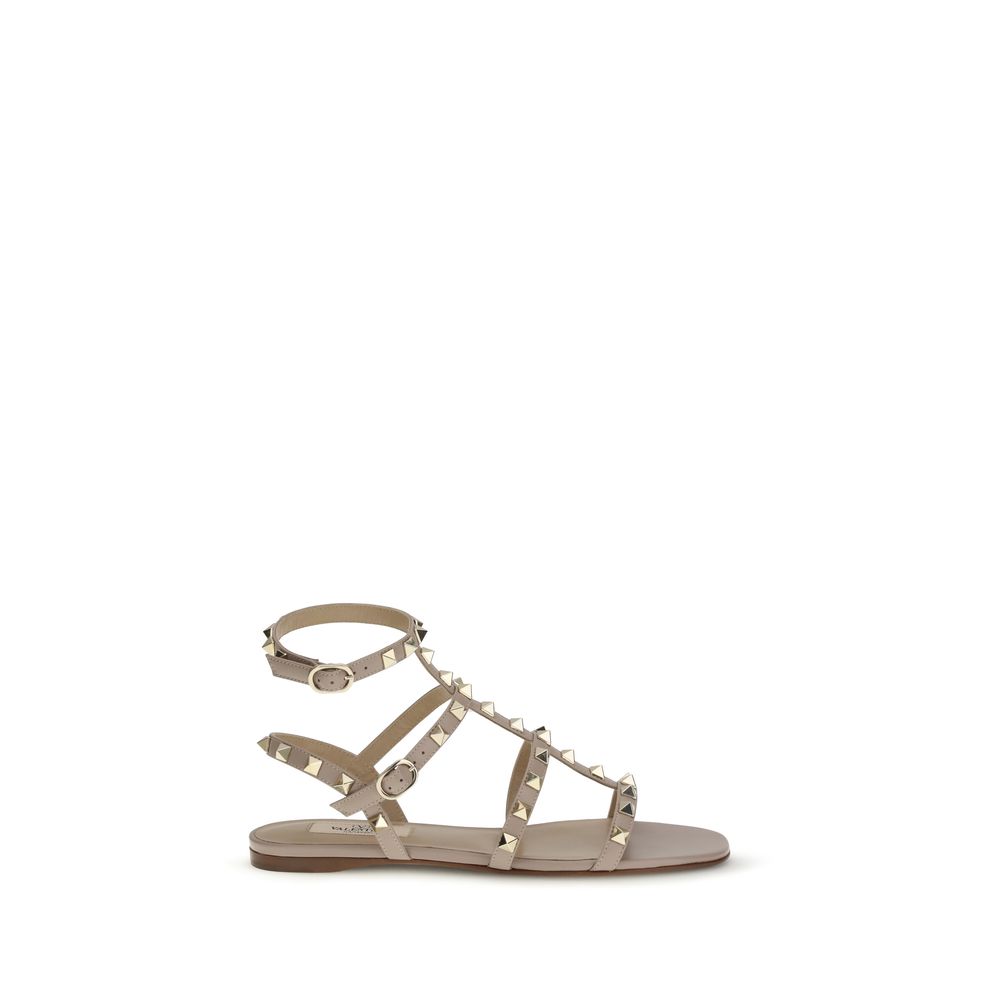 Pink Calf Leather Bos Taurus Flat Sandals