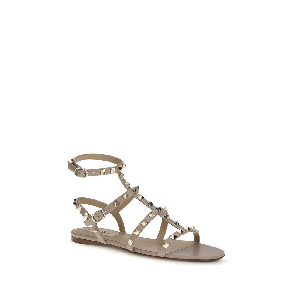 Pink Calf Leather Bos Taurus Flat Sandals