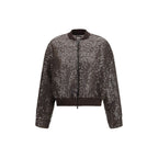 Brown Silk Bomber