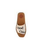 White Linen Flat Sandals
