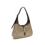 Beige Fabric Shoulder Bag