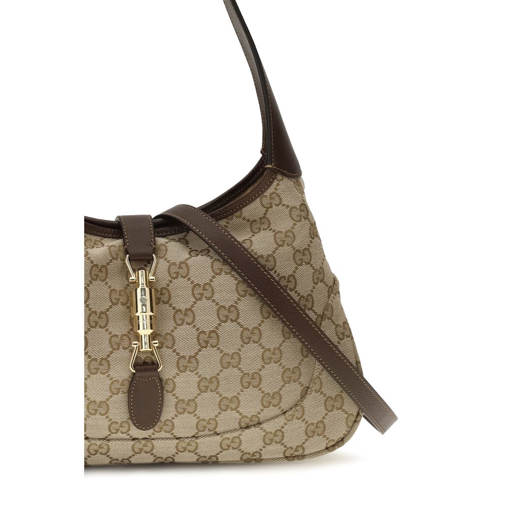Beige Fabric Shoulder Bag