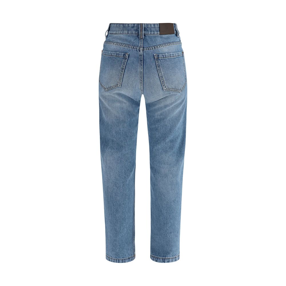 Blue Cotton Jeans Denim