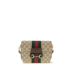 Beige Fabric Shoulder Bag