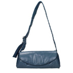 Blue Leather Crossbody Bag