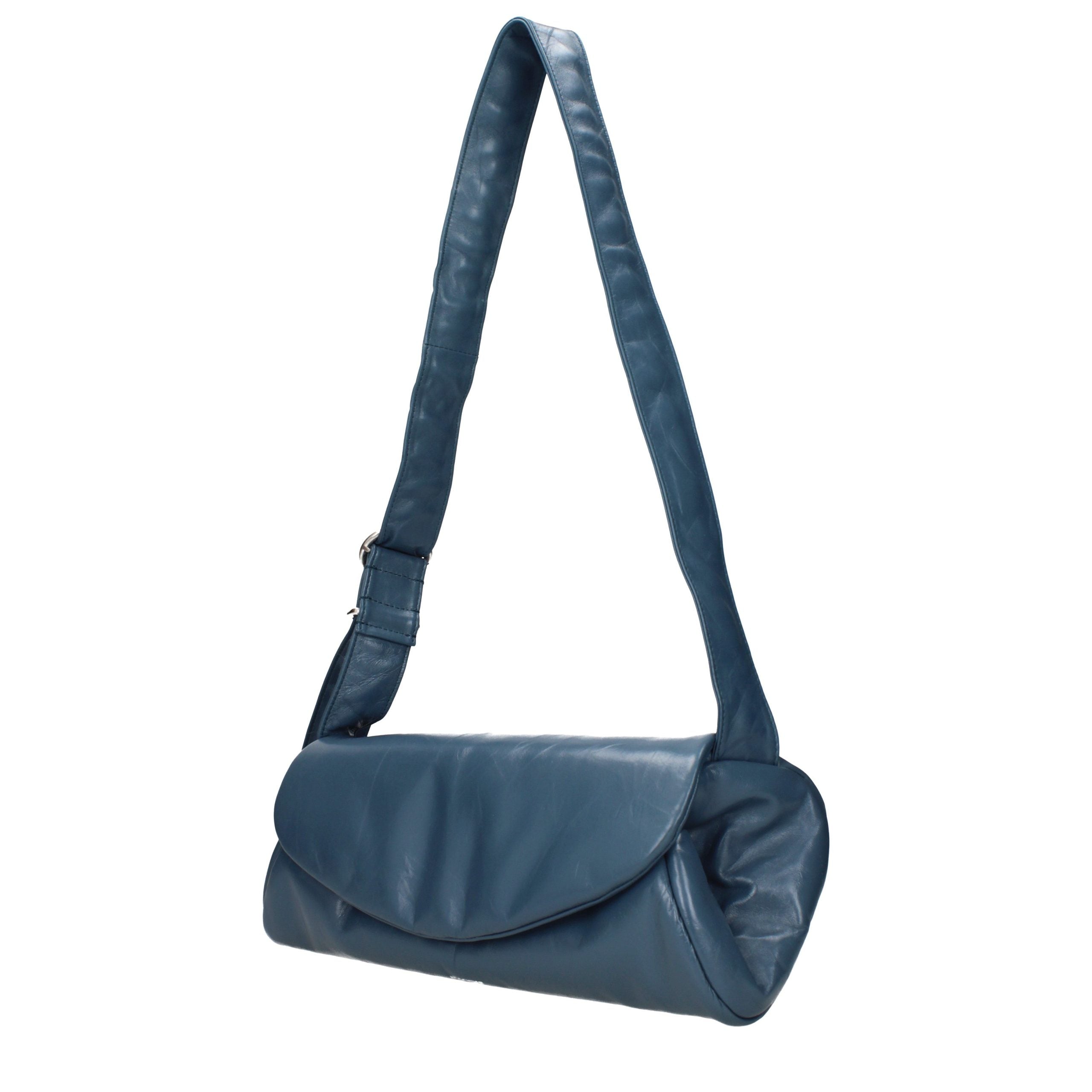 Blue Leather Crossbody Bag