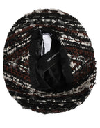 Women Multicolor Acrylic Tweed Bucket Capello Hat