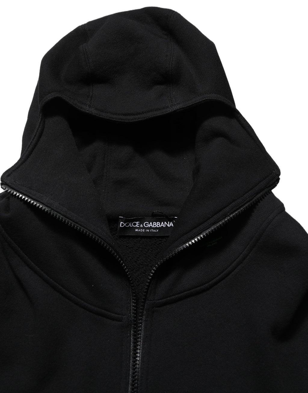 Black Cotton Men Hooded FullZip Bomber Jacket