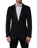 Black Cashmere Single Breasted Blazer Jacket
