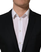 Black Wool Single Breasted Blazer Jacket