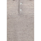 Beige Linen Polo Shirt