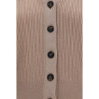 Beige Cashmere Sleeveles Sweater