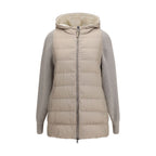 Gray Polyamide Full-Length Jacket