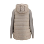 Gray Polyamide Full-Length Jacket
