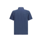 Blue Cotton Polo Shirt