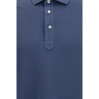 Blue Cotton Polo Shirt