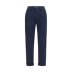 Blue Polyamide Casual Pants