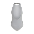 White Polyamide One-Piece Swimsuit