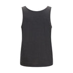 Gray Cashmere Sleeveles T-Shirt