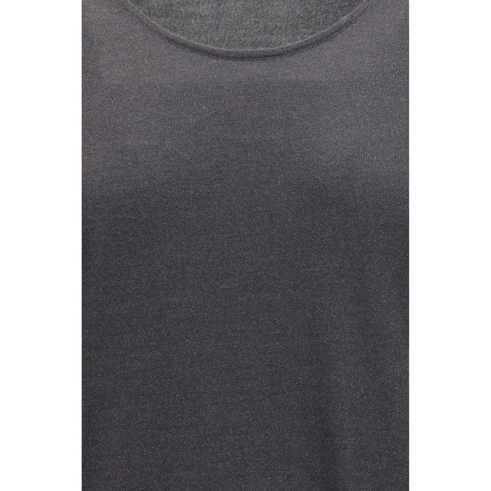 Gray Cashmere Sleeveles T-Shirt