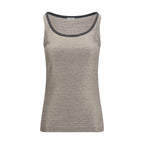 Beige Linen Tank Tops