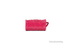 Marc Jacobs The Shiny Crinkle Micro Tote Magenta Leather Crossbody Bag Handbag