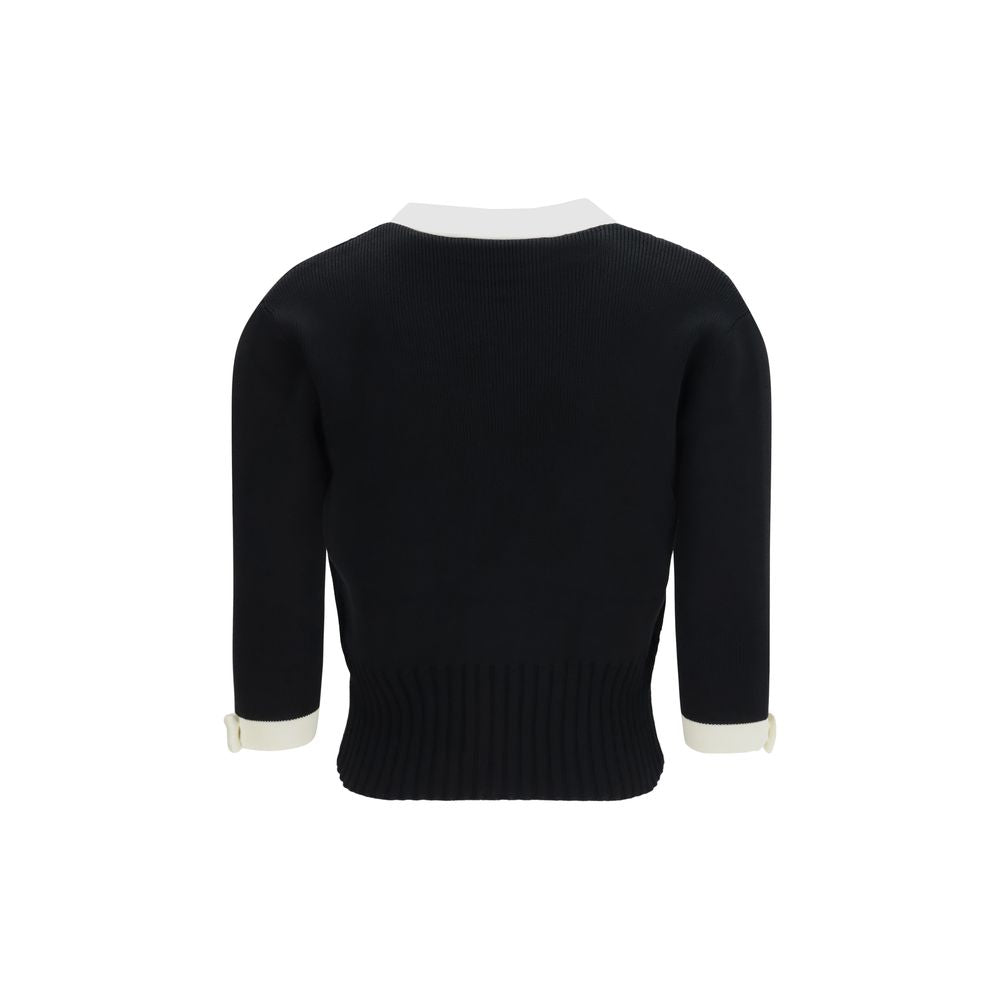 Black Cotton Cardigan
