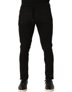Black Wool Jogger Men Sweatpants Trouser Pants