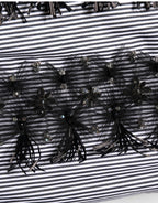 BlackGray Pinstripe Embellished Trouser Pants