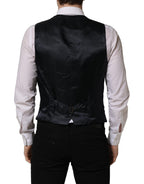 Black Wool Single Breasted Waistcoat Vest