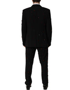 Black Crystal Embellished 2 Piece Suit