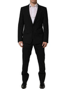 Black Wool Slim Fit Formal 2 Piece Men Suit