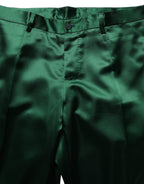 Dark Green Tapered Leg Dress Trouser Pants