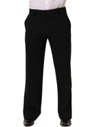 Black Wool Straight Men Dress Trouser Pants