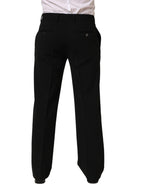 Black Wool Straight Men Dress Trouser Pants