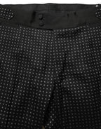 Black Polka Dot Cotton Dress Trouser Pants