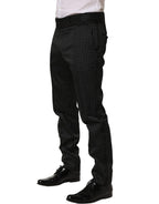 Black Polka Dot Cotton Dress Trouser Pants