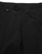 Black Tapered Leg Men Dress Trouser Pants
