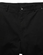 Black Mid Waist Straight Men Trouser Pants