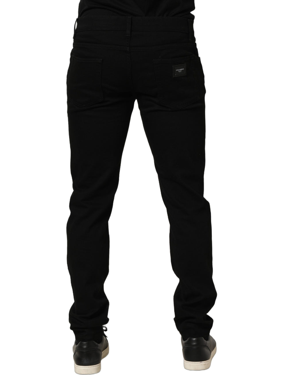 Black Cotton Stretch Skinny Men Denim Jeans