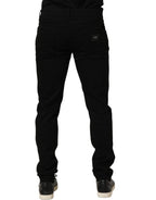 Black Cotton Stretch Skinny Men Denim Jeans