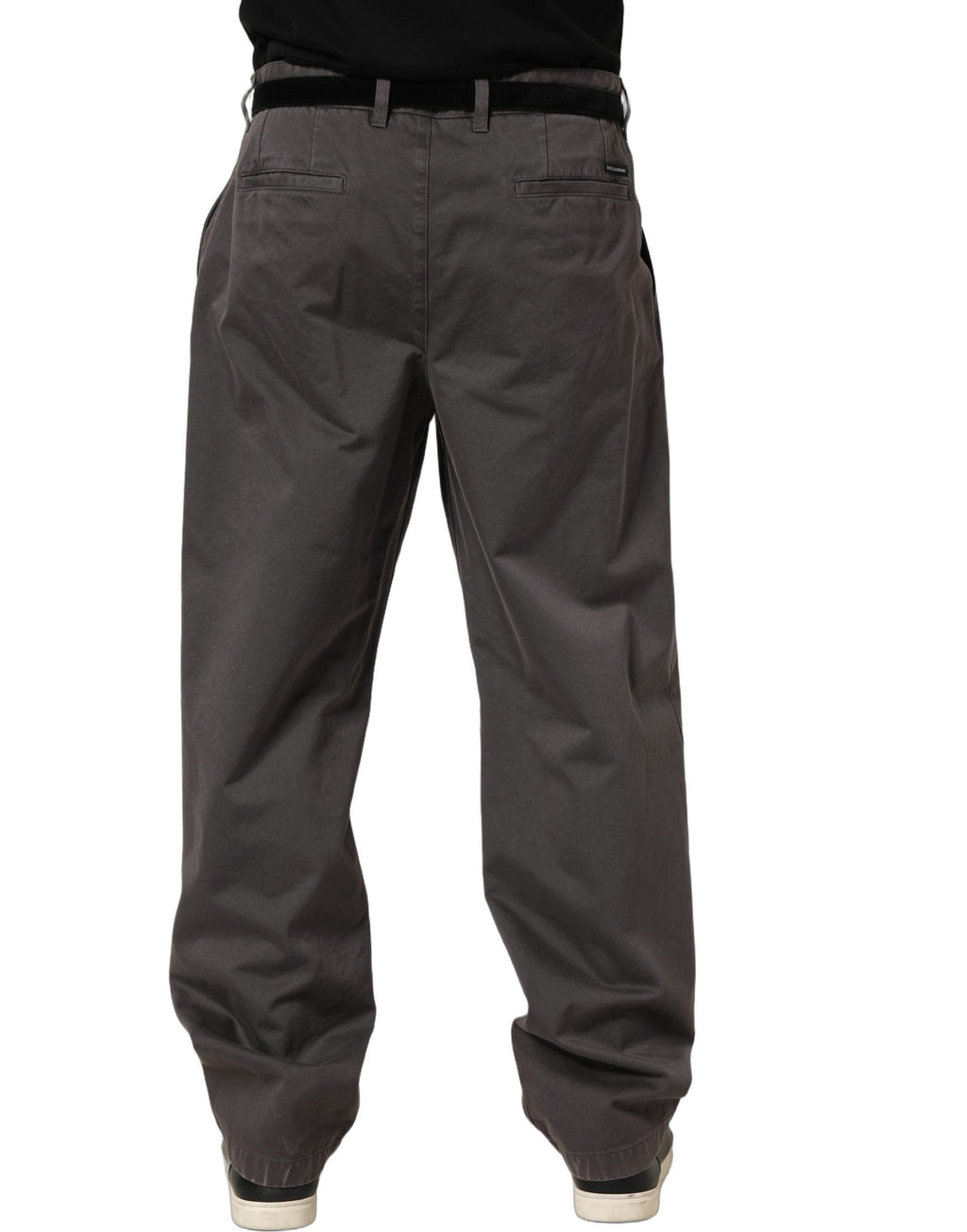 Dark Gray MidWaist Straight Men Trouser Pants