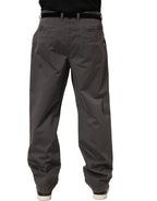 Dark Gray MidWaist Straight Men Trouser Pants
