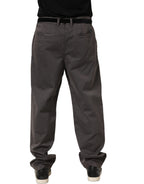 Dark Gray MidWaist Straight Men Trouser Pants