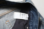 Blue Cotton Distressed Straight Denim Jeans
