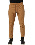 Brown MidWaist Skinny Jogger Sweatpants Pants